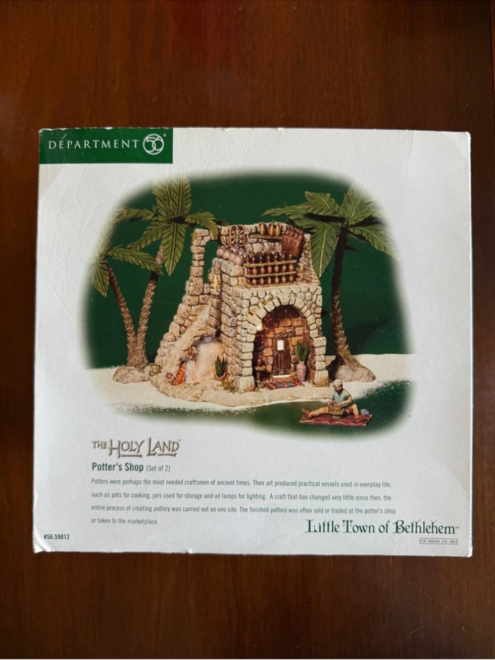 Dept 56 Potter's Shop #59812 Nativity Holy Land Little Town of Bethlehem W/Light
